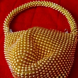 Rhine stone gold mini purse